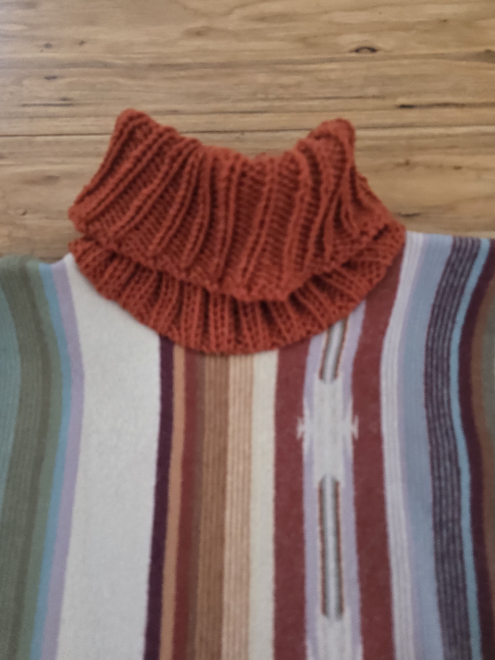 Pendleton Wool Fabric Custom Made Poncho - Picture 3 of 5